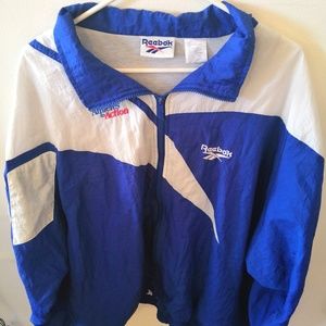 Vintage Reebok Windbreaker XL Blue Tracksuit Coat